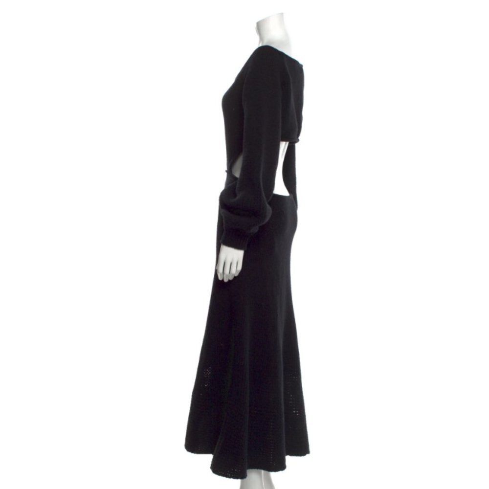 Chloe Off-the-Shoulder Cutout Wool and Cashmere Dress in Black FW22 XL - Picture 5 of 8